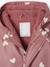 Fleece-lined baby's hooded printed rainsuit old rose+vanilla 