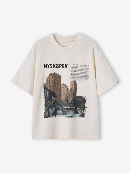 Oversized Photo-print T-Shirt, JONEN ecru 