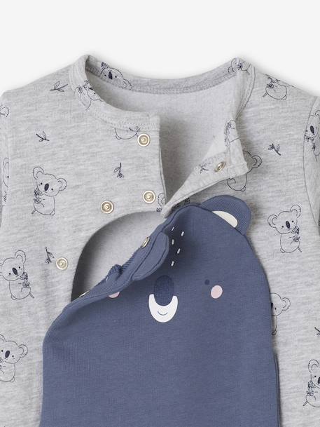 Koala Sleepsuit in Fleece, for Newborns marl grey 