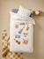 MUSIQUE LEXIQUE duvet cover set + pillowcase with recycled cotton printed white 