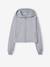Zip-Up Hooded Sweatshirt for Girls, JONEN marl grey 