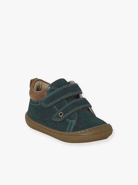 Pair of Soft Leather Boots for Babies, Designed for First Steps beige+blue+brown+electric blue+green+ocean blue+ochre+sage green+set beige+set brown+set green 