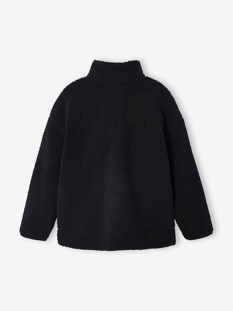 Long-Sleeved Sherpa Sweatshirt for Boys, JONEN anthracite 