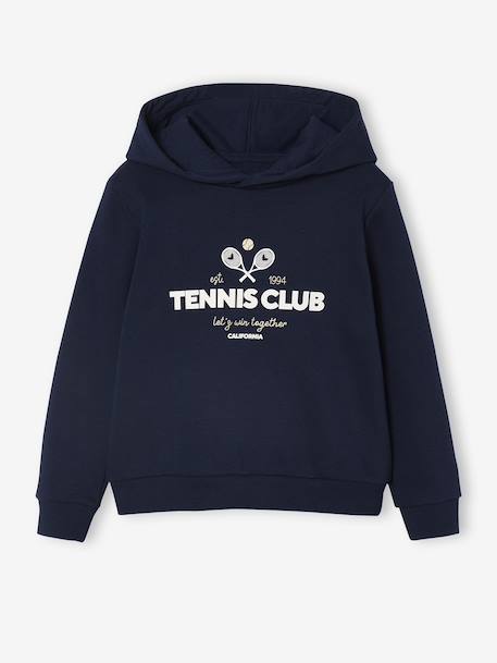 Hooded Sweatshirt & Joggers Sportswear Set for Girls navy blue 