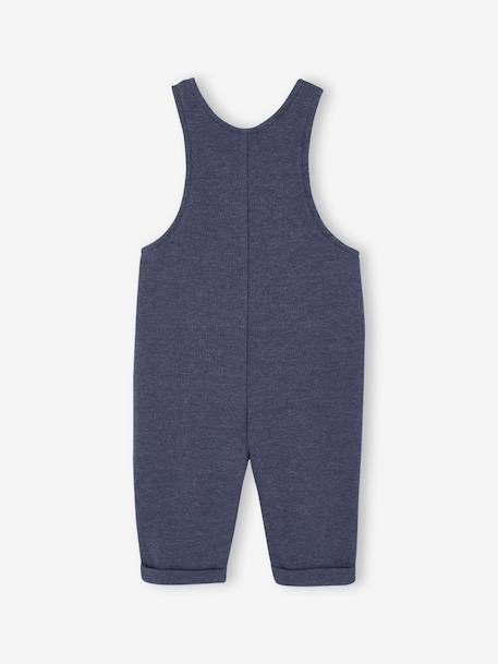 Fleece Dungarees for Newborns marl blue 