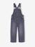 Wide-Leg Denim Dungarees for Girls black denim+denim grey+medium blue+stone 