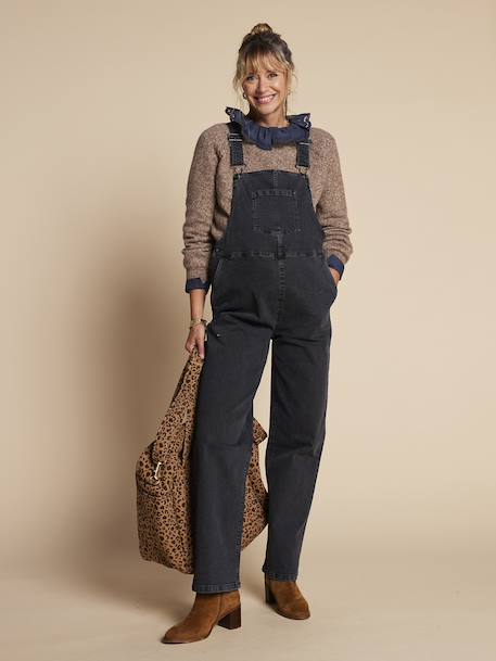 Wide Leg Dungarees for Maternity, ENVIE DE FRAISE anthracite 