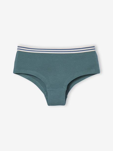 Pack of 5 plain girl's JONEN shorties ecru 