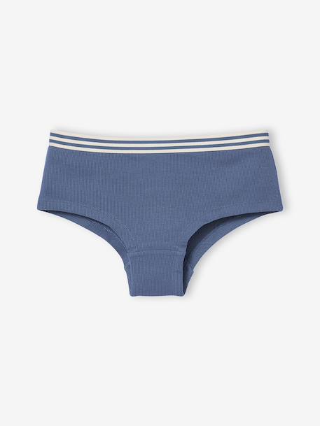 Pack of 5 plain girl's JONEN shorties ecru 