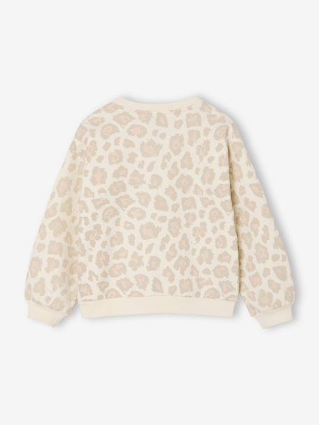 HELLO KITTY® leopard print girl's sweatshirt ecru 