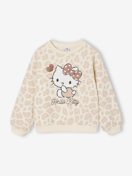 HELLO KITTY® leopard print girl's sweatshirt ecru 