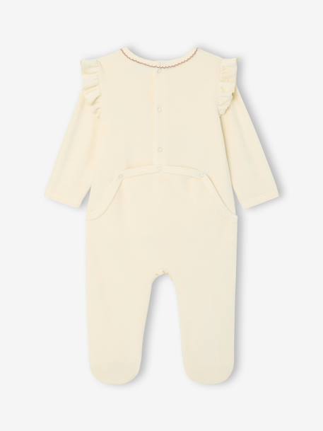 Velour Sleepsuit for Baby Girls, Thumper by Disney® vanilla 