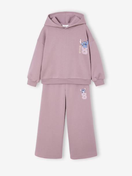 Disney® LILO & STITCH girl's fleece sportswear sweatshirt + trouser set violet 