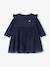 Baby girl's Christmas dress with glittery tulle underskirt navy blue 