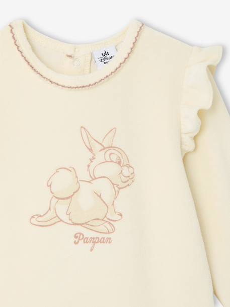 Velour Sleepsuit for Baby Girls, Thumper by Disney® vanilla 