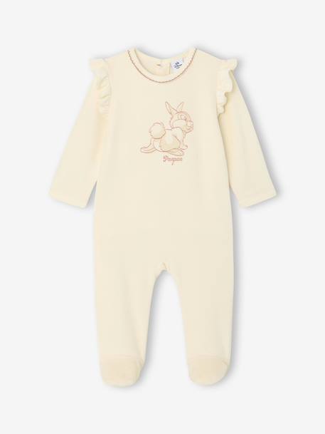 Velour Sleepsuit for Baby Girls, Thumper by Disney® vanilla 