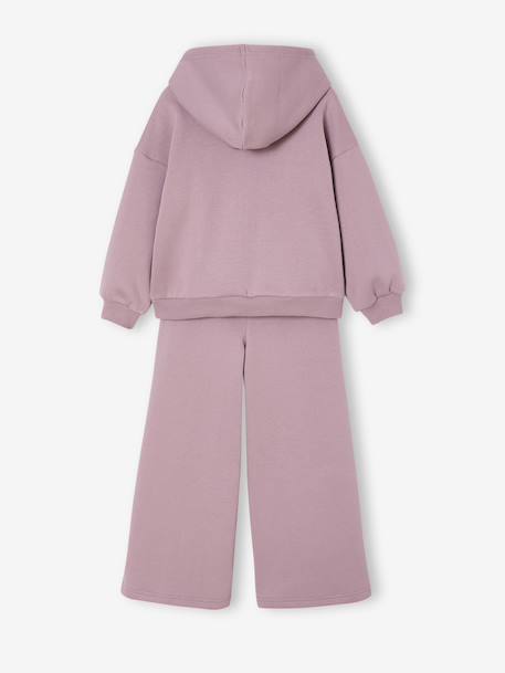 Disney® LILO & STITCH girl's fleece sportswear sweatshirt + trouser set violet 