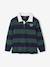 Striped Polo Shirt for Boys aqua green+green+marl grey+navy blue+ochre 