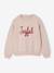 Christmas Sweatshirt with Sequinned Message for Girls rosy 