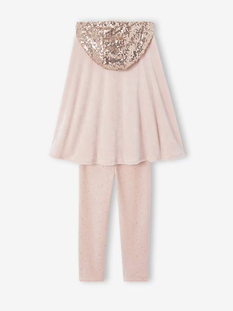 Pyjamas with Sequinned Cape for Girls rosy 