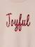 Christmas Sweatshirt with Sequinned Message for Girls rosy 