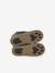 Canvas touch-fastening slippers for babies printed blue 