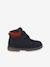 Hook-&-Loop Leather Boots for Boys navy blue 