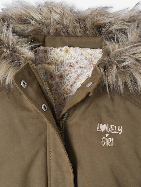 3-in-1 Parka with Hood for Girls black+GREEN DARK SOLID+grey green+khaki+PURPLE MEDIUM SOLID+sage 