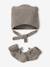 Beanie & Booties Set in Wool & Cashmere for Newborns marl beige 