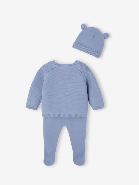 Newborn knitted set ENVIE DE FRAISE crystal blue 