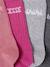Pack of 4 Pairs of Ankle Socks with 'Message' Detail dusky pink 