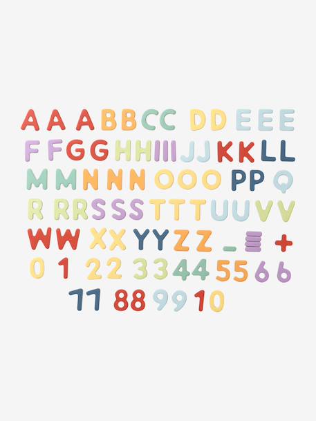FSC® wooden magnetic letters and numbers multicoloured 