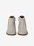 Zipped Leather Boots for Babies black+gold 