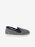 Elasticated Velour Slippers for Children blue+grey 