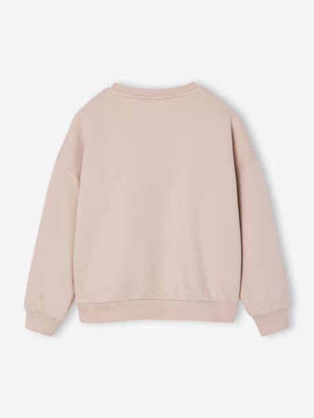 Christmas Sweatshirt with Sequinned Message for Girls rosy 