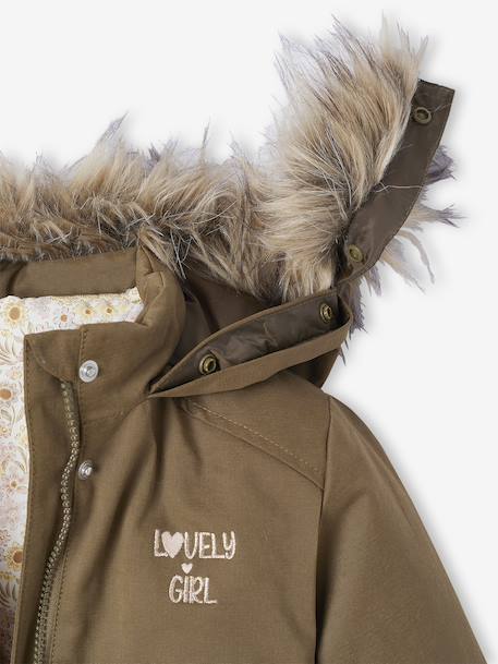 3-in-1 Parka with Hood for Girls black+GREEN DARK SOLID+grey green+khaki+PURPLE MEDIUM SOLID+sage 