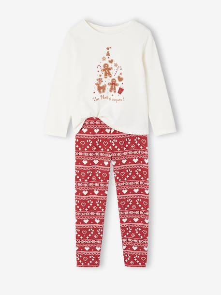 Christmas Pyjama Set for Girls red 