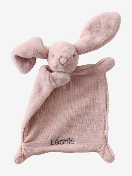 Two-Tone Rabbit Comforter rose+white 