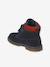 Hook-&-Loop Leather Boots for Boys navy blue 