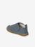 Canvas touch-fastening slippers for babies printed blue 