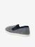 Elasticated Velour Slippers for Children blue+grey 