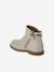 Zipped Leather Boots for Babies black+gold 