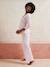 Set of 2-Piece Pyjamas in Rib Knit for Maternity & Nursing pale pink 
