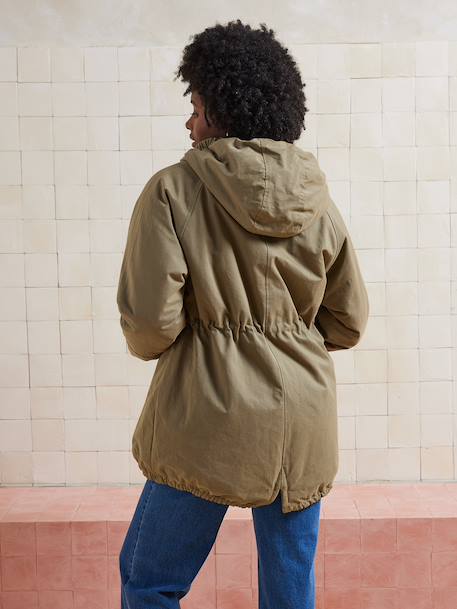 Convertible maternity and post-maternity parka green 