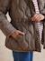 Quilted maternity and post-maternity evolving jacket coat taupe 