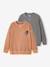 Pack of 2 Plain Long-Sleeved Sweatshirts for Boys, JONEN caramel 