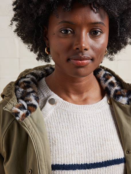 Convertible maternity and post-maternity parka green 