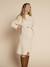 Knitted Dress for Maternity by Envie de Fraise beige+pearly grey 