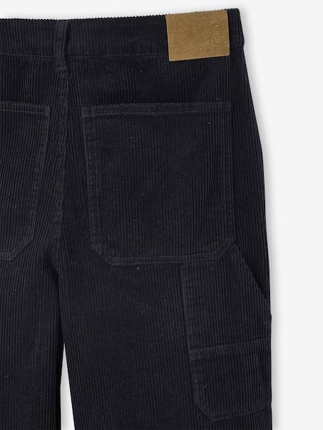Velvet Cargo Trousers, JONEN anthracite+hazel 