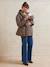 Quilted maternity and post-maternity evolving jacket coat taupe 